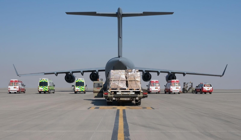 A Qatari Aircraft Is En Route To Al Arish Carrying Relief Supplies For Gaza